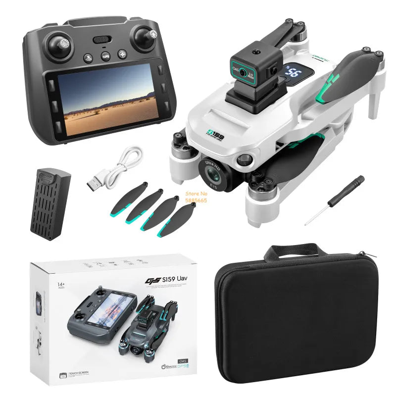 8K Dual Camera 5G WIFI FPV Remote Control Quadcopter Drone 2KM Obstacle Avoidance LED Screen Brushless GPS Follow Me RC Drone