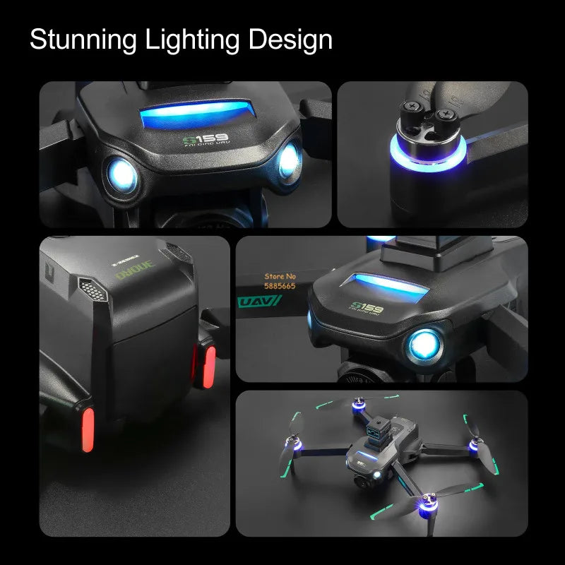 8K Dual Camera 5G WIFI FPV Remote Control Quadcopter Drone 2KM Obstacle Avoidance LED Screen Brushless GPS Follow Me RC Drone