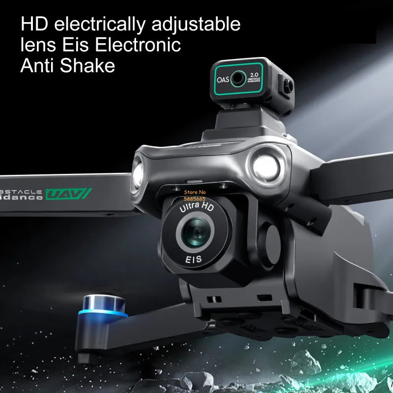 8K Dual Camera 5G WIFI FPV Remote Control Quadcopter Drone 2KM Obstacle Avoidance LED Screen Brushless GPS Follow Me RC Drone