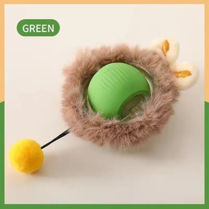 Smart Cat Toys Automatic Rolling Ball Fake Tail Rechargeable Electric Pet Interactive Toy Dog Cat Training Imitate Mouse Tail