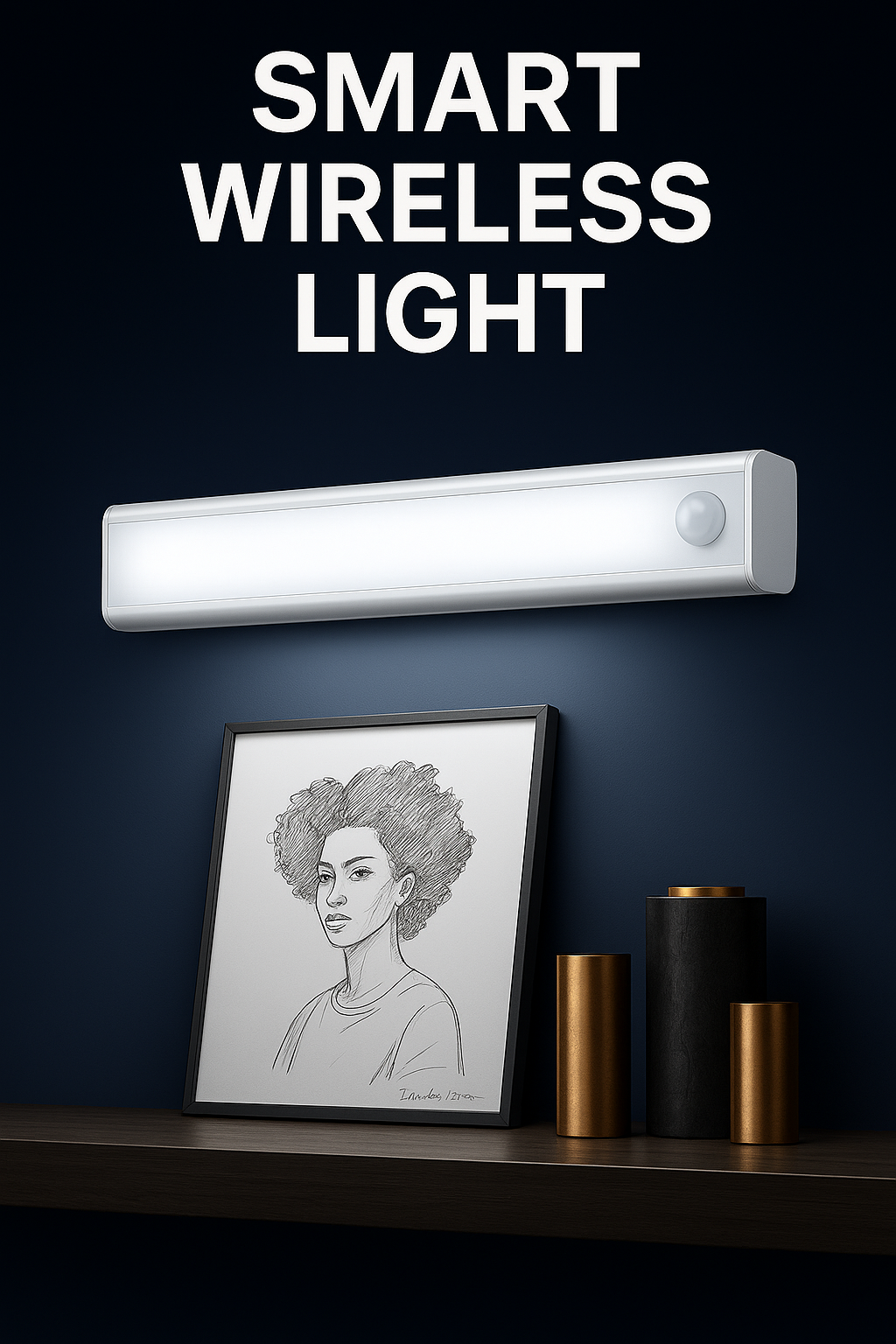 LED Motion Sensor Light Wireless LED Night Light Type C Rechargeable Light Cabinet Wardrobe Lamp Staircase Backlight For Kitchen