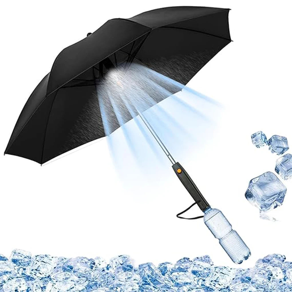 Umbrella With Fan And Mist Spray 3 in 1 Cooling Portable Summer Sunshade USB Rechargeable Fan Bumbershoot Uv Blocking Umbrella