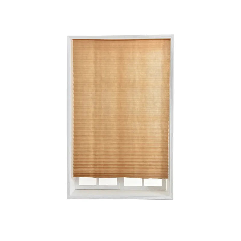 Self-Adhesive Pleated Blinds Half Blackout Windows Curtains for Kitchen Bathroom Balcony Shades For Coffee/Office Window