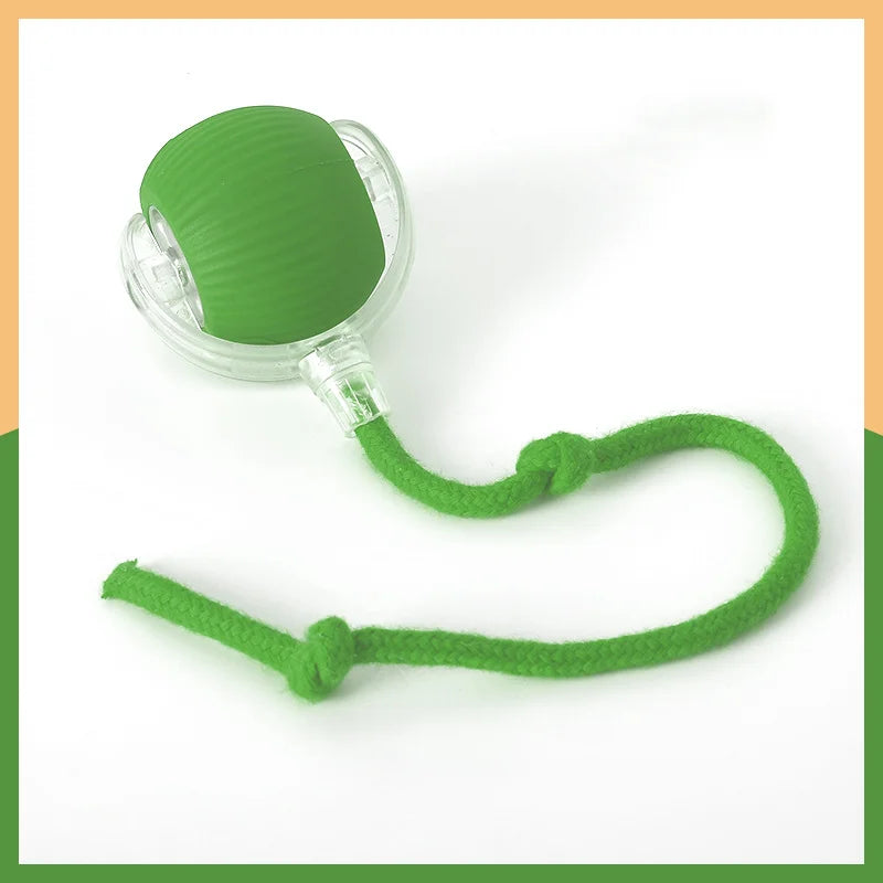 لعبة كرة تفاعلية للقطط، كرة متدحرجة أوتوماتيكية مع ذيل، لعبة تفاعلية ذكية قابلة لإعادة الشحن للحيوانات الأليفة، لعبة ذكية للقطط