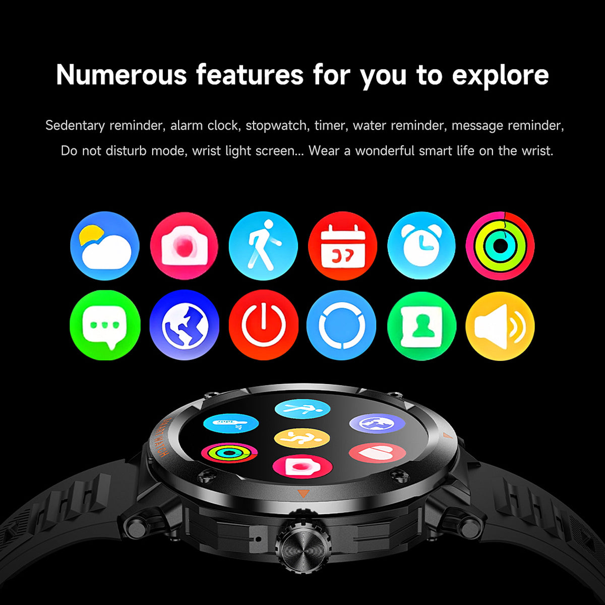 Smart Watch with Bluetooth Earbuds