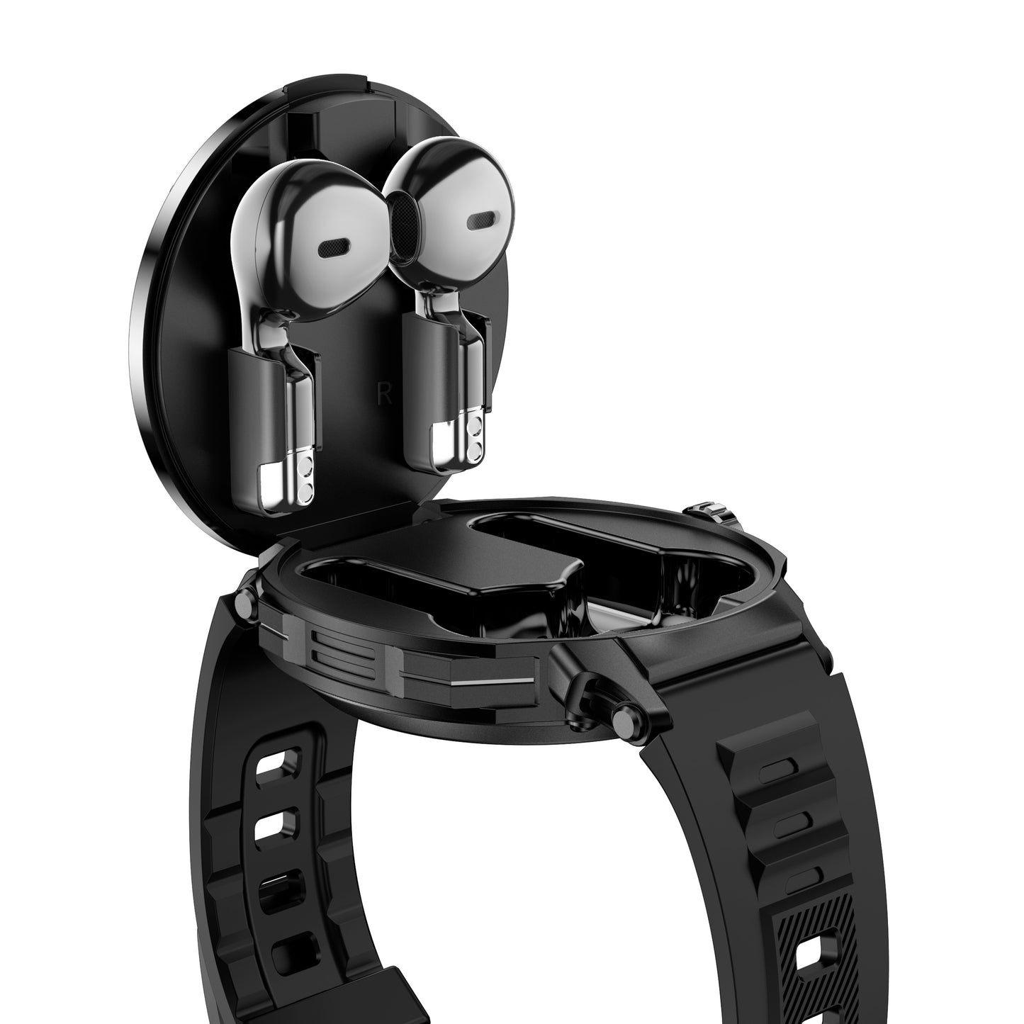 Smart Watch with Bluetooth Earbuds