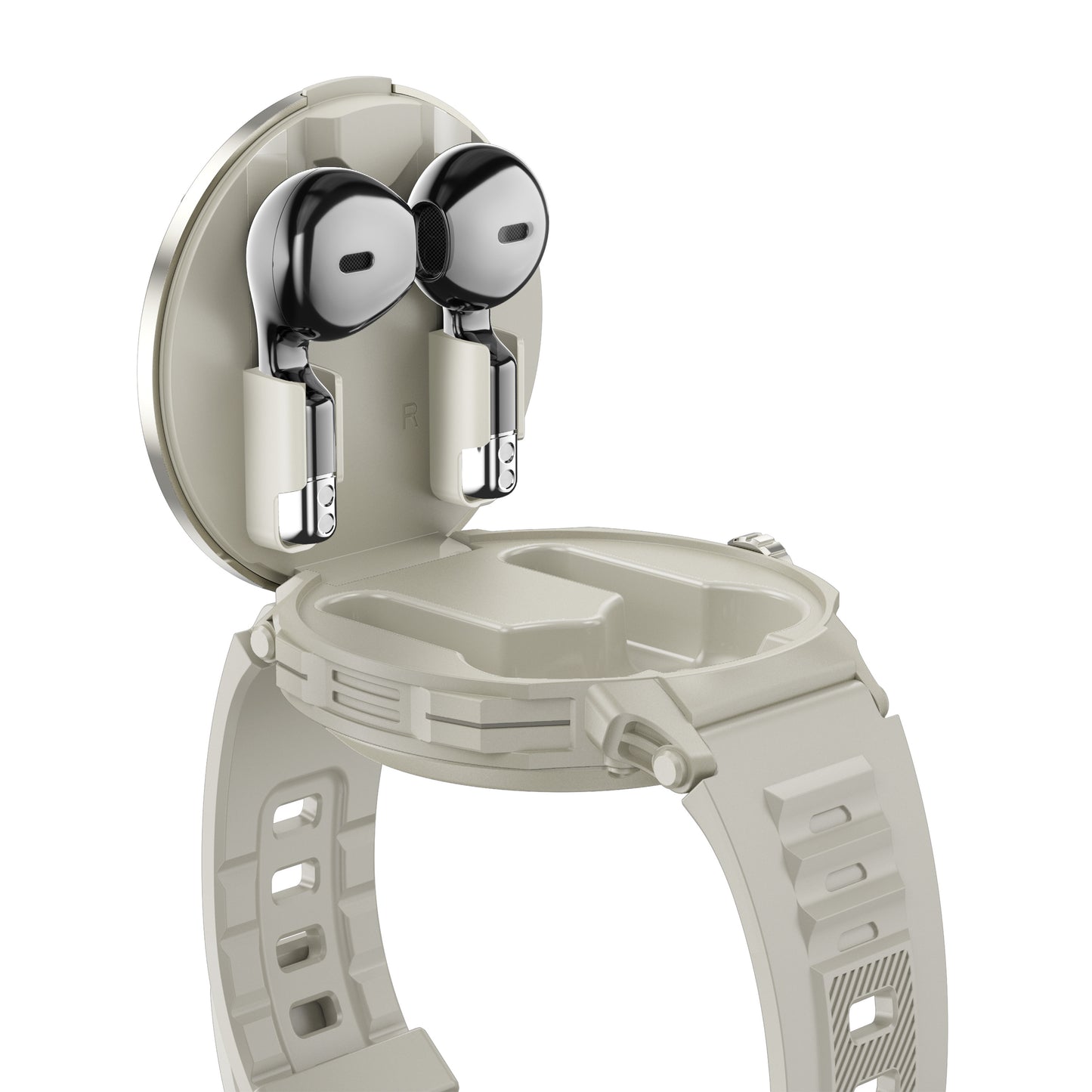 Smart Watch with Bluetooth Earbuds