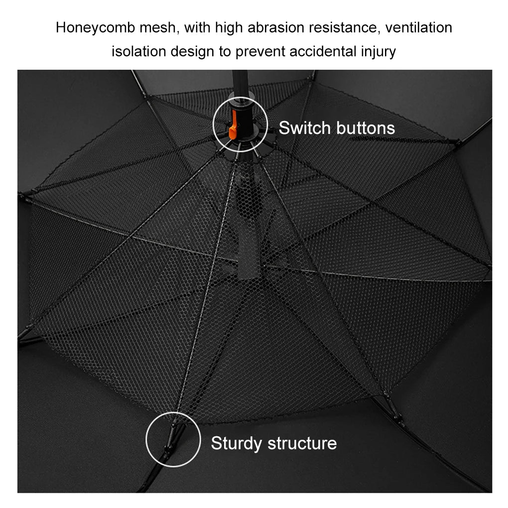 Umbrella With Fan And Mist Spray 3 in 1 Cooling Portable Summer Sunshade USB Rechargeable Fan Bumbershoot Uv Blocking Umbrella
